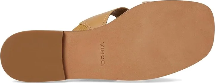 Vince Meyers Slide Sandals Women's Wedge Shoes Light Sable Beige Leather : 5 M - Image 3