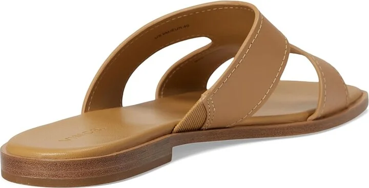 Vince Meyers Slide Sandals Women's Wedge Shoes Light Sable Beige Leather : 5 M - Image 4