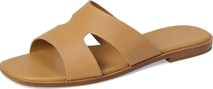 Vince Meyers Slide Sandals Women's Wedge Shoes Light Sable Beige Leather : 5 M - Image 5