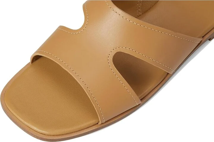 Vince Meyers Slide Sandals Women's Wedge Shoes Light Sable Beige Leather : 5 M - Image 7
