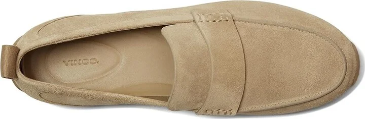 Vince Mojave Loafers Women's Shoes Sand Trail Beige Suede : 6.5 M, Leather - Image 2