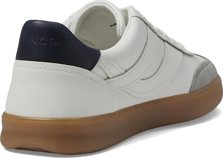 Vince Oasis-M Lace-Up Retro Sneakers Men's Shoes Chalk White Leather : 8 M, Leather/Rubber/Suede - Image 4