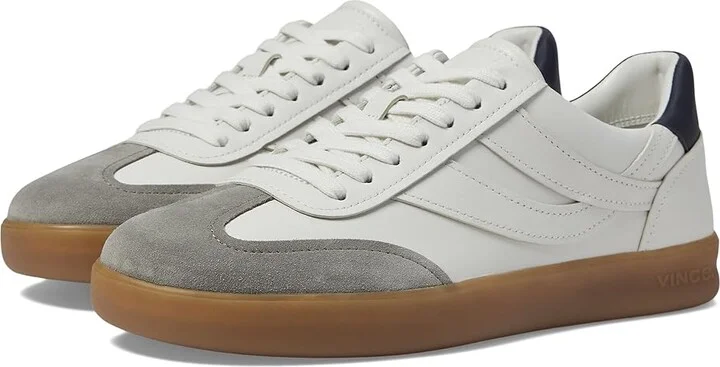 Vince Oasis-M Lace-Up Retro Sneakers Men's Shoes Chalk White Leather : 8 M, Leather/Rubber/Suede