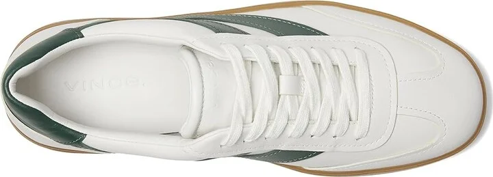 Vince Oasis-M Lace-Up Retro Sneakers Men's Shoes Chalk White/Pine Green Leather : 12 M, Leather/Rubber/Suede - Image 2