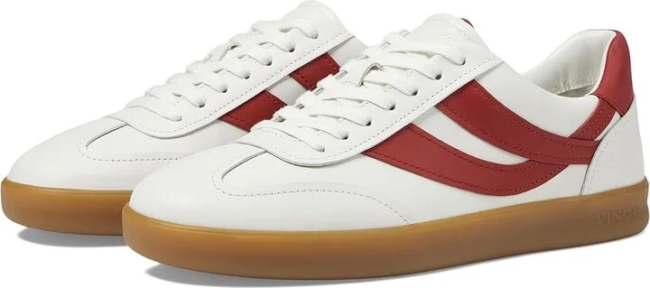 Chalk White,ruby Red Leather