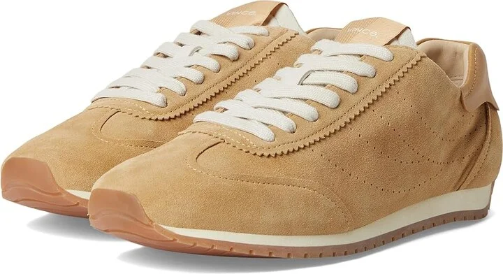 Vince Oasis Runner Ii Lace-up Shoes Women's Shoes Bright Sable Beige Suede : 8.5 M
