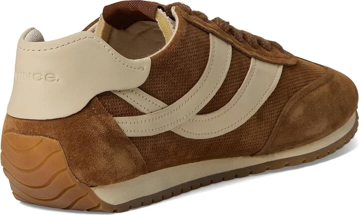 Vince Oasis Runner Lace-Up Sneakers Women's Shoes Brown Suede/White Leather : 5 M - Image 4