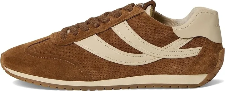 Vince Oasis Runner Lace-Up Sneakers Women's Shoes Brown Suede/White Leather : 5 M - Image 6