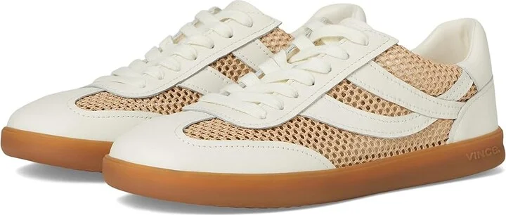 Vince Oasis-W Women's Shoes White Foam/Macadamia Netting : 7.5 M, Leather/Textile