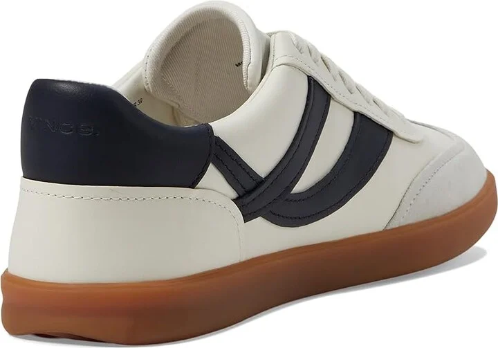 Vince Oasis Women's Shoes Foam White/Night Blue Leather : 7 M, Leather/Rubber/Suede - Image 4