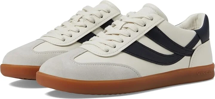 Vince Oasis Women's Shoes Foam White/Night Blue Leather : 7 M, Leather/Rubber/Suede