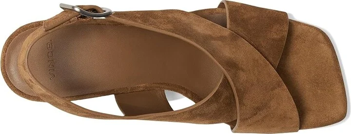 Vince Omega Women's Wedge Shoes Elmwood Brown Suede : 8.5 M, Leather/Rubber - Image 2