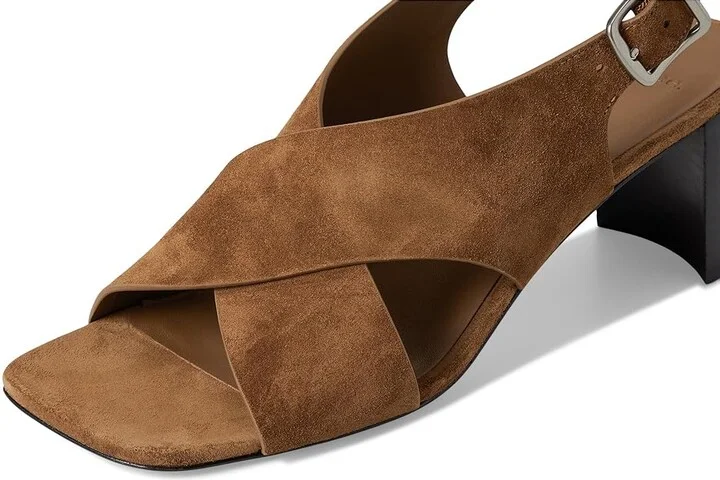 Vince Omega Women's Wedge Shoes Elmwood Brown Suede : 8.5 M, Leather/Rubber - Image 7