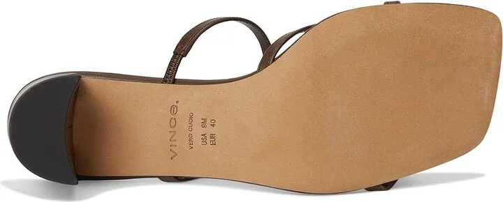 Vince Ona Strappy Sandals Women's Wedge Shoes Nutwood Brown Leather : 8 M - Image 3