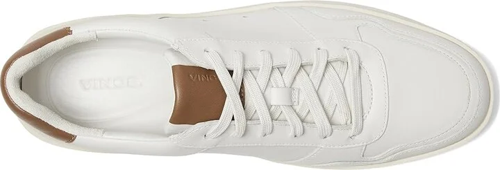 Vince Peyton Lace-Up Sneakers Men's Shoes Chalk White Leather : 11 M - Image 2