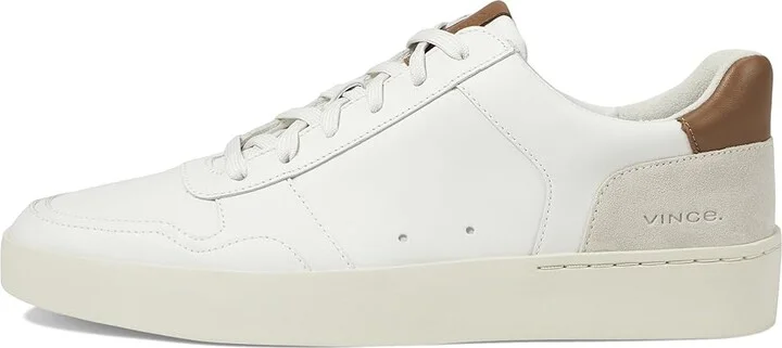 Vince Peyton Lace-Up Sneakers Men's Shoes Chalk White Leather : 11 M - Image 6