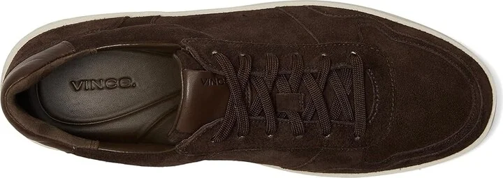 Vince Peyton Lace-Up Sneakers Men's Shoes Cocoa Brown Suede : 8 M, Leather - Image 2