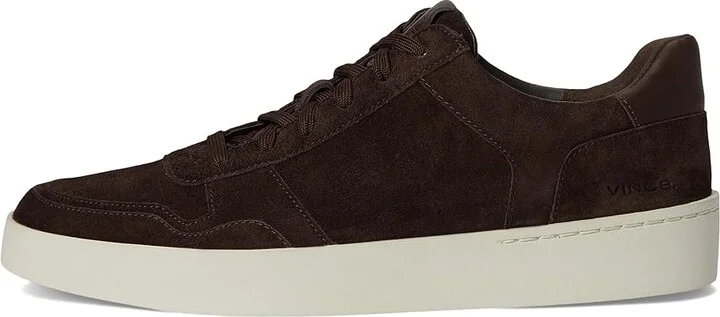 Vince Peyton Lace-Up Sneakers Men's Shoes Cocoa Brown Suede : 8 M, Leather - Image 6