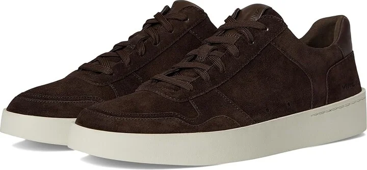 Vince Peyton Lace-Up Sneakers Men's Shoes Cocoa Brown Suede : 8 M, Leather