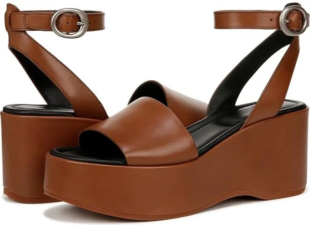 Vince Phillipa Women's Sandals Sequoia Brown Leather : 8 M