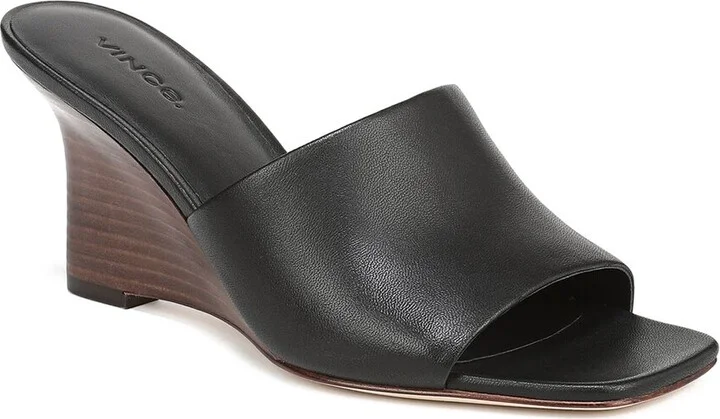 Vince Pia Leather Wedge Sandal