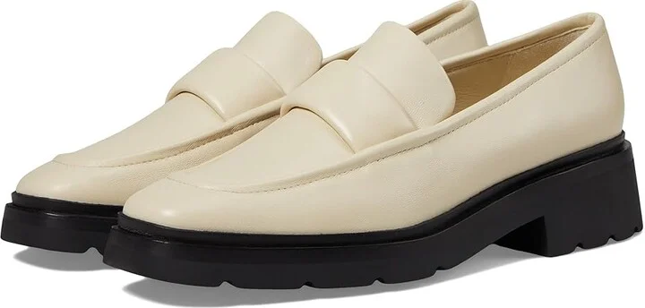 Vince Robin Leather Loafer Women's Slip on Shoes Moonlight White Leather : 10 M, Leather/Rubber