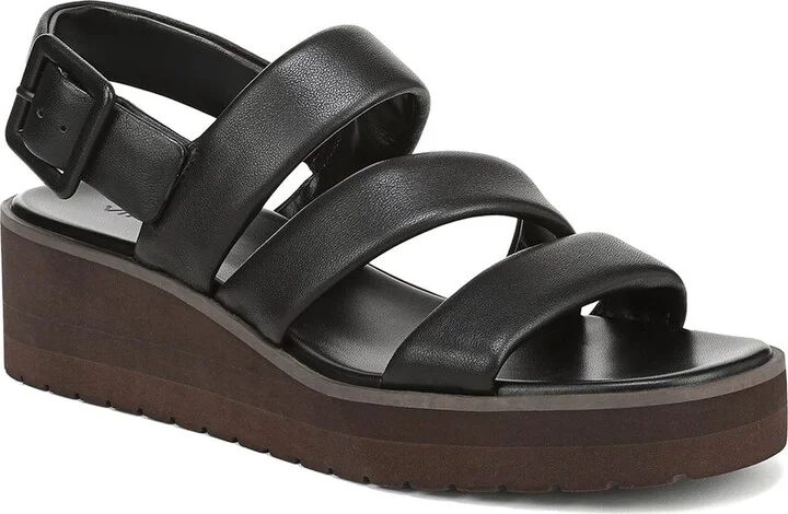 Vince Skylar Leather Wedge Sandal