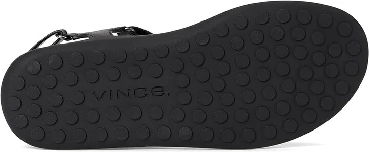 Vince Summer Strappy Sandals Women's Wedge Shoes Black Leather/Fabric : 5 M, Leather/Textile - Image 3