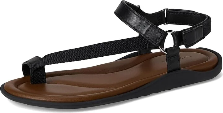 Vince Summer Strappy Sandals Women's Wedge Shoes Black Leather/Fabric : 5 M, Leather/Textile - Image 5