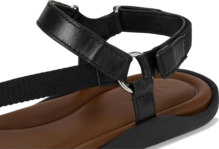 Vince Summer Strappy Sandals Women's Wedge Shoes Black Leather/Fabric : 5 M, Leather/Textile - Image 7