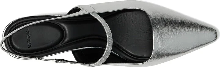 Vince Venice Kitten Slingbacks Women's Sandals Silver Leather : 7 M - Image 2