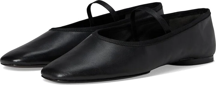 Vince Vivian Mary Jane Mary Janes Women's Flat Shoes Black Leather : 8.5 M