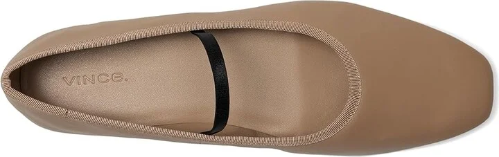 Vince Vivian Mary Jane Mary Janes Women's Flat Shoes Taupe Clay Leather : 8.5 M - Image 2
