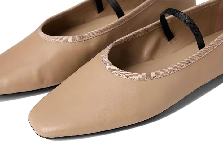 Vince Vivian Mary Jane Mary Janes Women's Flat Shoes Taupe Clay Leather : 8.5 M - Image 7