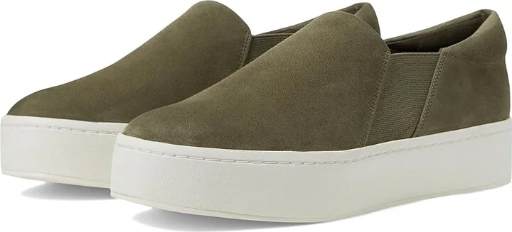 Olive Smoke Green Suede