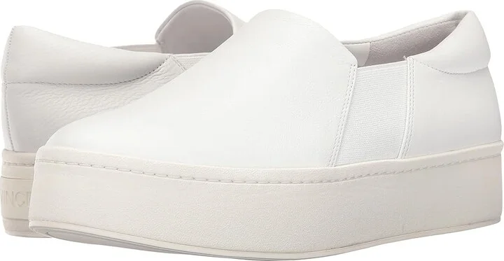 Vince Warren Women's Shoes White Plaster Leather : 12 M