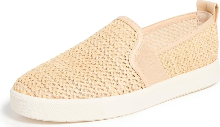 Vince Women's Blair Raffia Slip On Sneakers