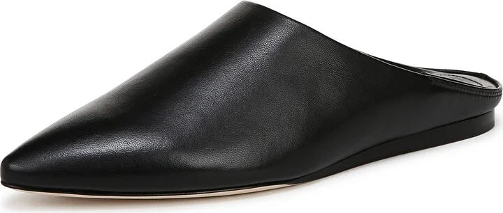 Vince Womens Cay Mule Black Leather 6 M