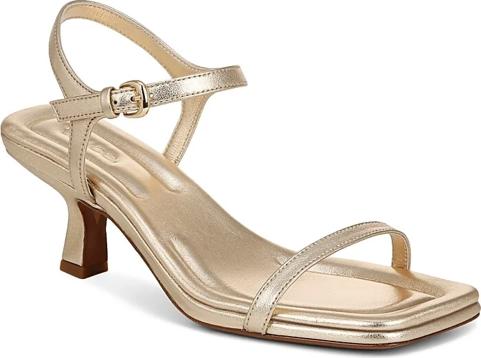 Vince Women's Coco Square Toe Kitten Heel Sandals