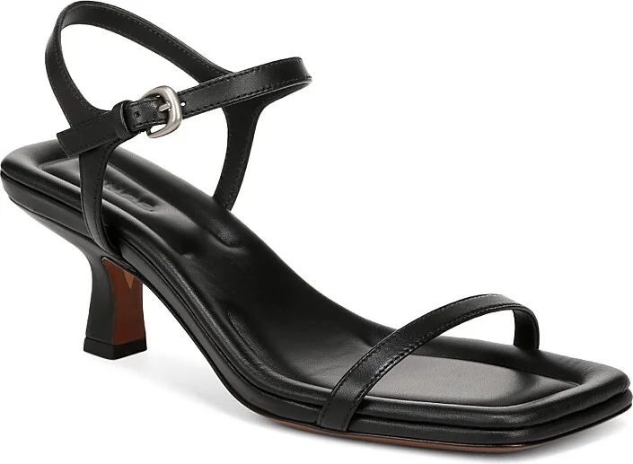 Vince Women's Coco Square Toe Kitten Heel Sandals