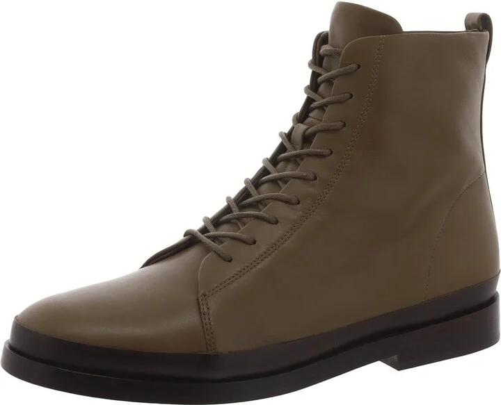 Vince Womens Cooper Lace Up Bootie Dark Cypress Green Leather 6 M