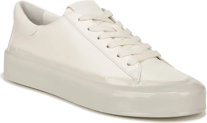 Vince Womens Gabi Dipped Lace Up Sneaker Horchata White 11 M