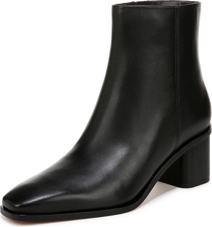 Vince Womens Gema Ankle Boot Black Leather 8 M