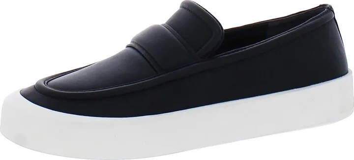 Vince Womens Ghita Slip On Sneaker Black Leather 9.5 M