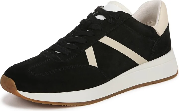 Vince Womens Ohara-B Lace Up Fashion Sneaker Black Suede