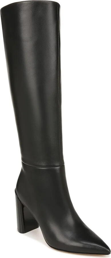 Black Leather Black Heel