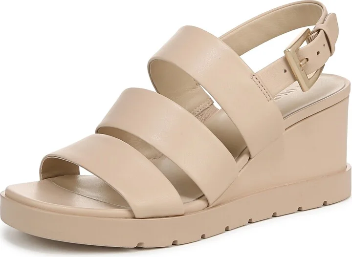 Vince Womens Rochel Wedge Sandal Birth Sand Leather 9 M