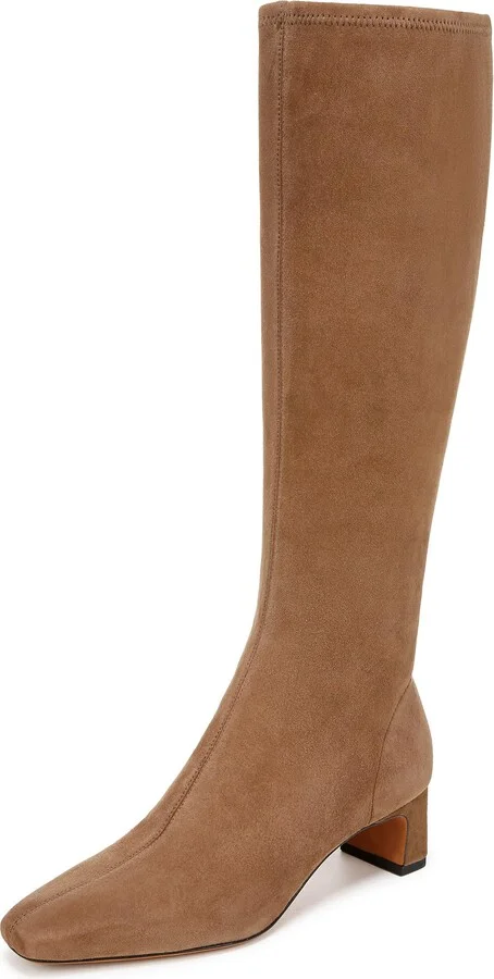 Vince Womens Saira Knee High Boot Elm Wood Suede 8.5 M