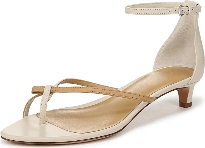 Vince Womens Siri Heeled Sandal Light Sable/Moonlight Leather 7.5 M