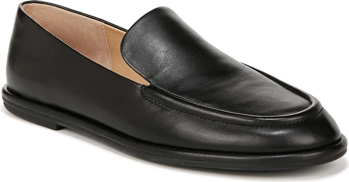 Vince Womens Sloan Flexible Slip On Loafer Black Leather 9 M